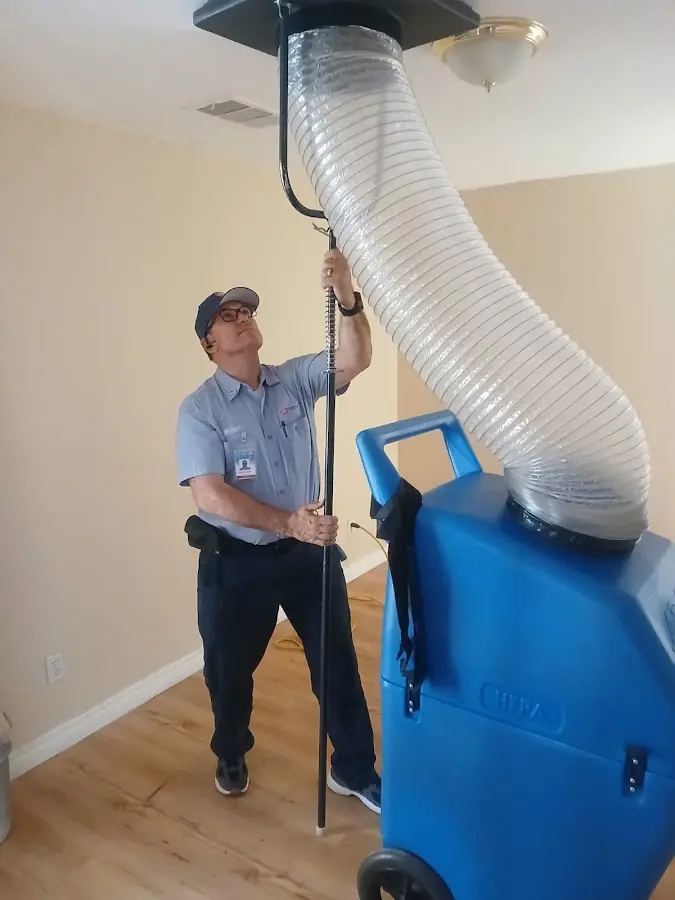 Mini Split Installation technician using HEPA equipment in Greeley